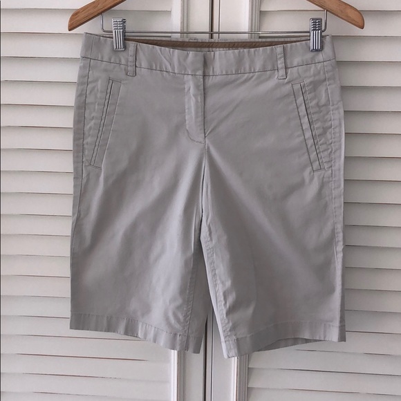 J.Crew Stretch Bermuda Shorts Stone Khaki 9” NWOT
